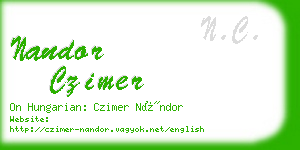nandor czimer business card